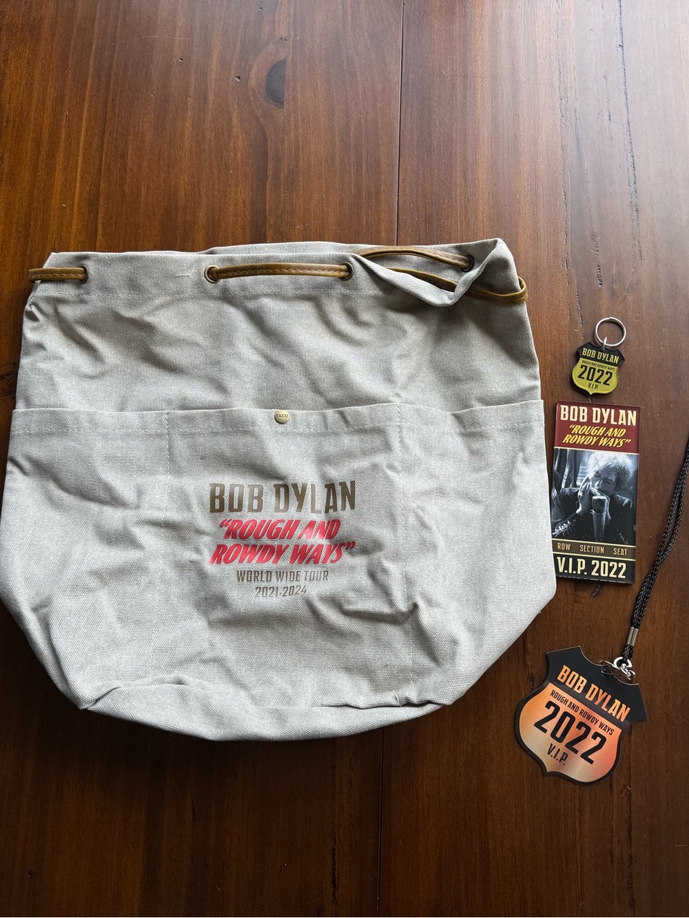 Bob Dylan VIP Tour Bag and Merch